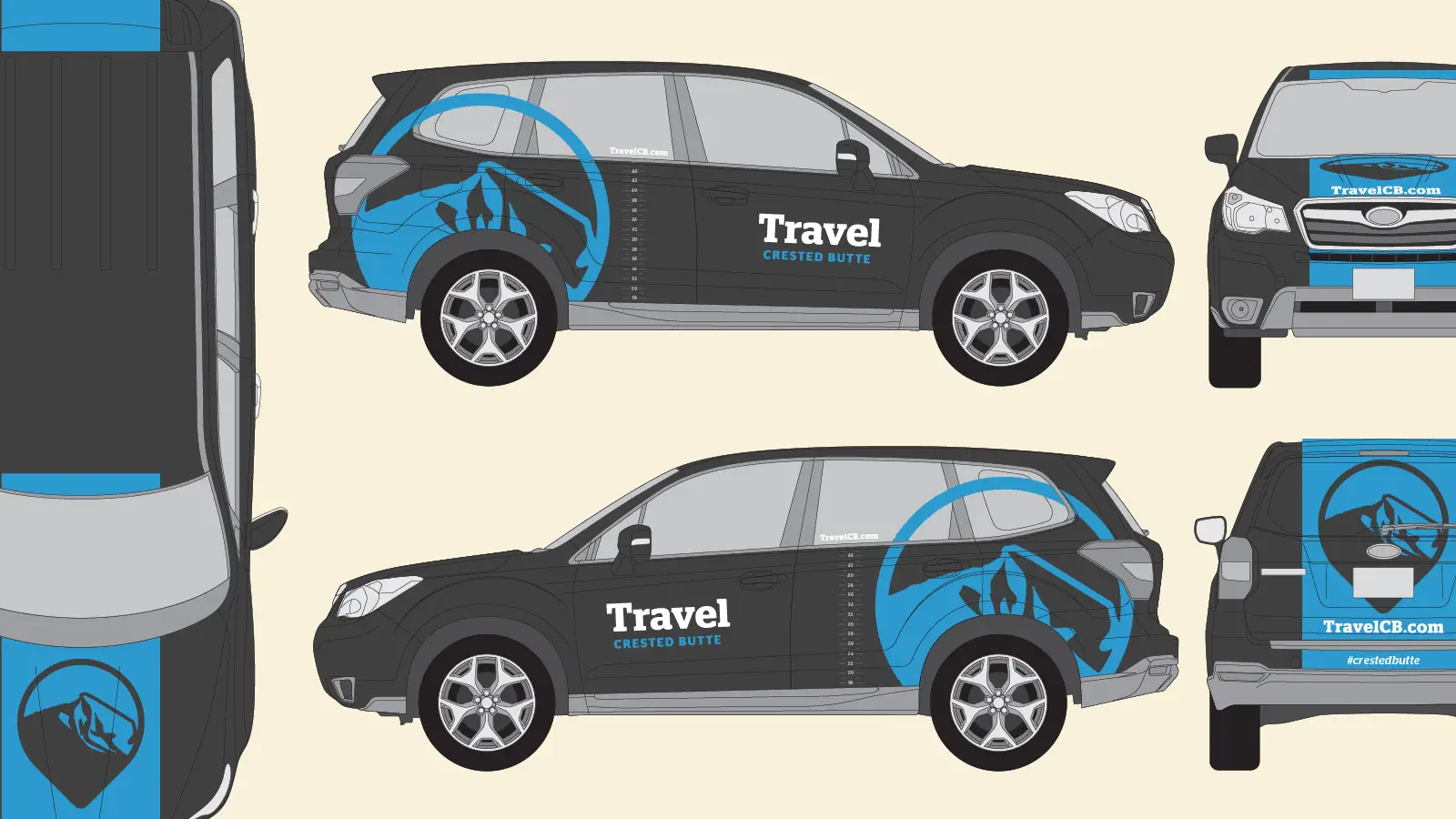 Travel Crested Butte car wrap