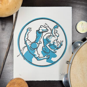 Roda capoeira art print